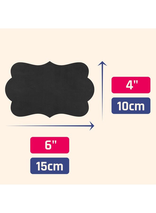 TownStix عبوة 50، ملصقات لوحات الطباشير، قابلة للمسح وإعادة الاستخدام - تصميم سحابة، 6" × 4" - Image 3